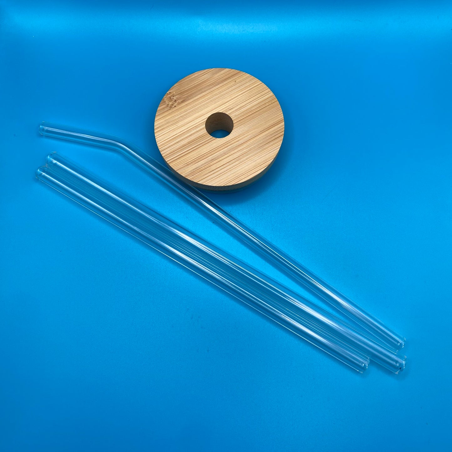 Bamboo Lid & Glass Straw