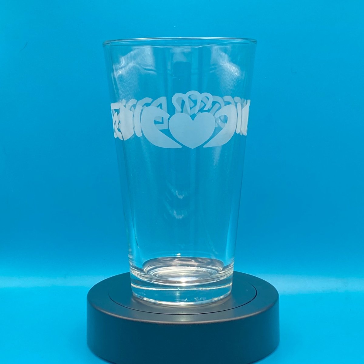 Celtic Drinkware - Claddagh Ring, Square End Band - Crosby Girls Crafts