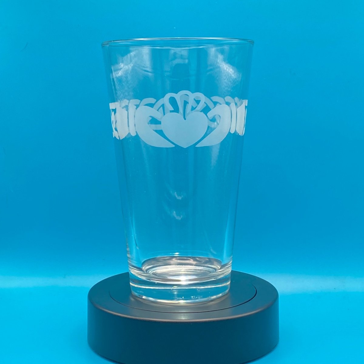 Celtic Drinkware - Claddagh Ring, Square End Band - Crosby Girls Crafts