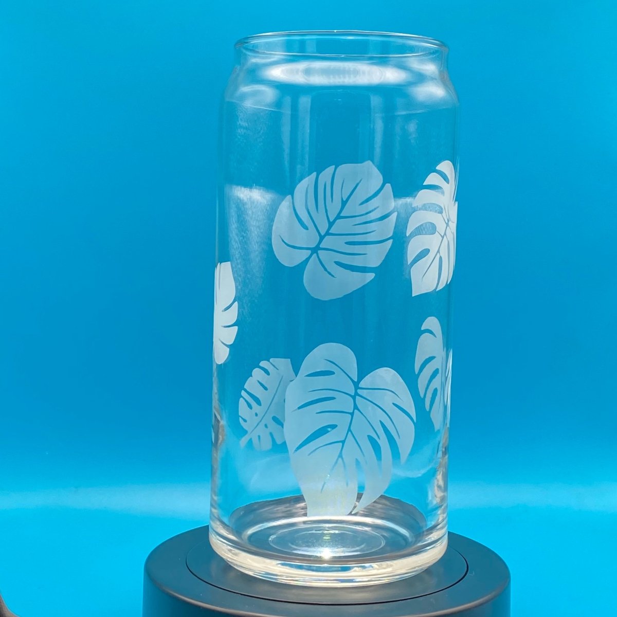Floral Drinkware - Monstera Leaf - Crosby Girls Crafts