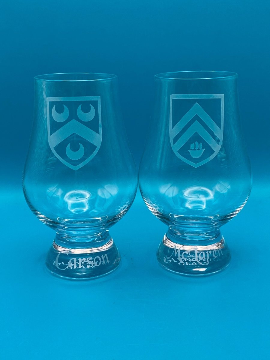 Glencairn Tasting Glass - Family Crest - Crosby Girls Crafts