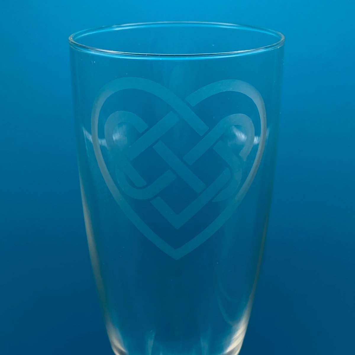 Heart Knot Champagne Flute - Crosby Girls Crafts