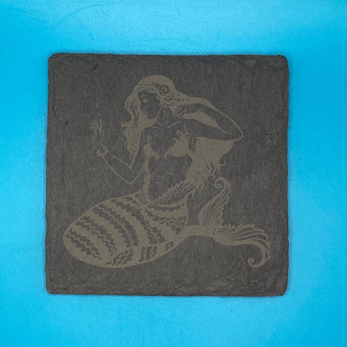 Mermaid Slate Coaster - Crosby Girls Crafts