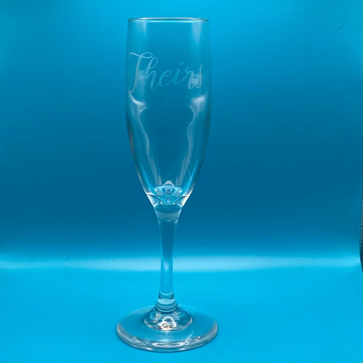 Pronoun Champagne Flute - Crosby Girls Crafts