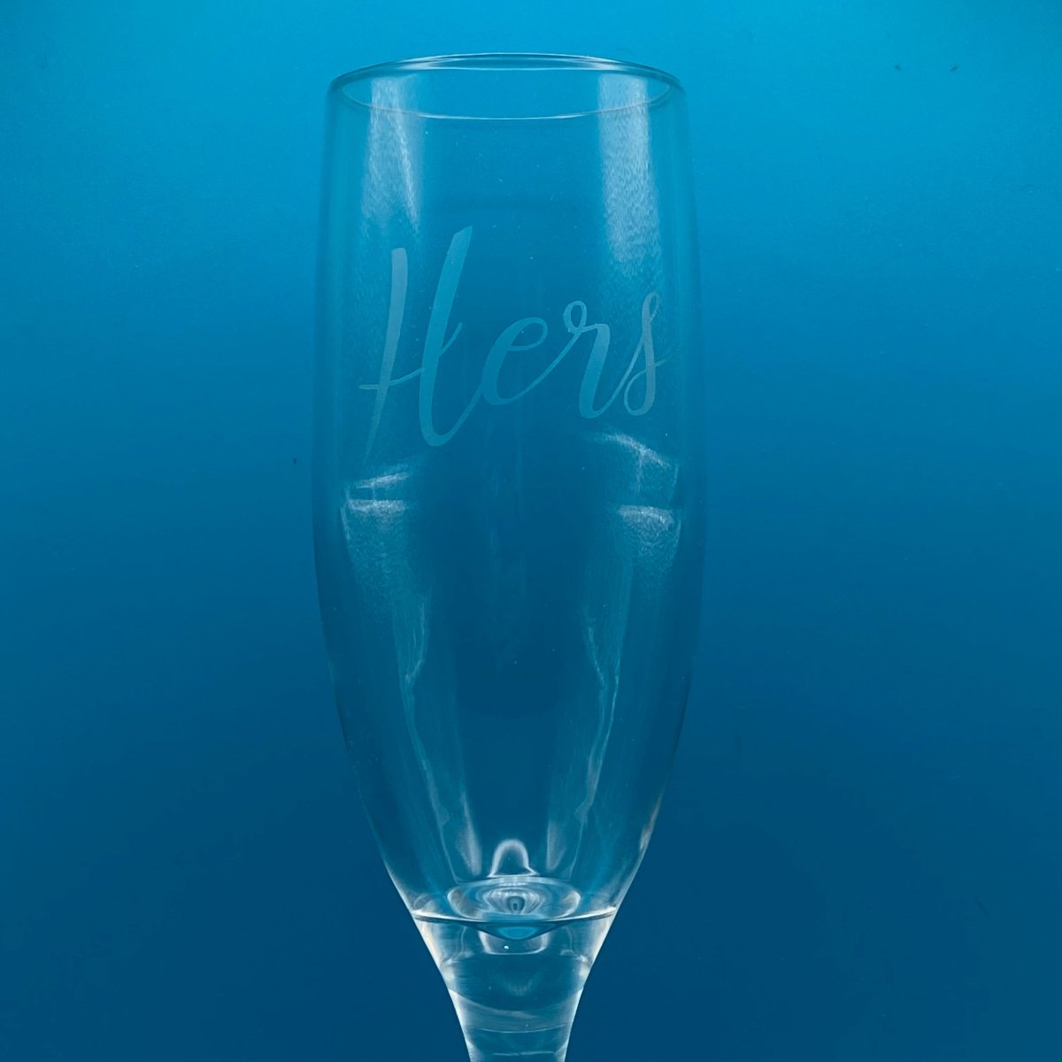 Pronoun Champagne Flute - Crosby Girls Crafts
