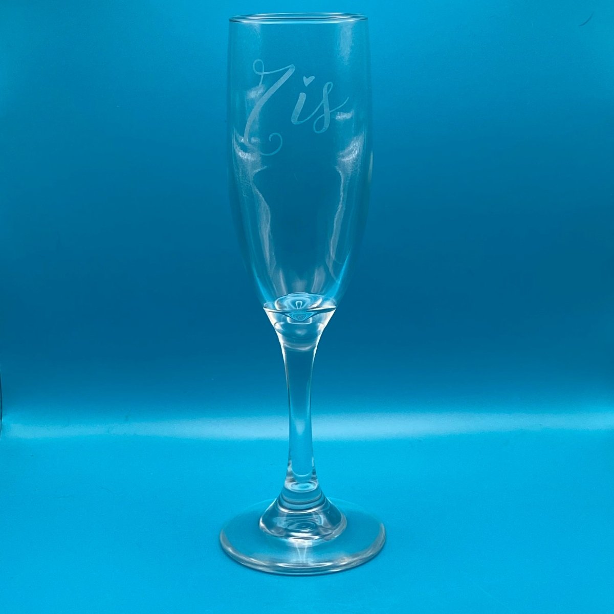 Pronoun Champagne Flute - Crosby Girls Crafts