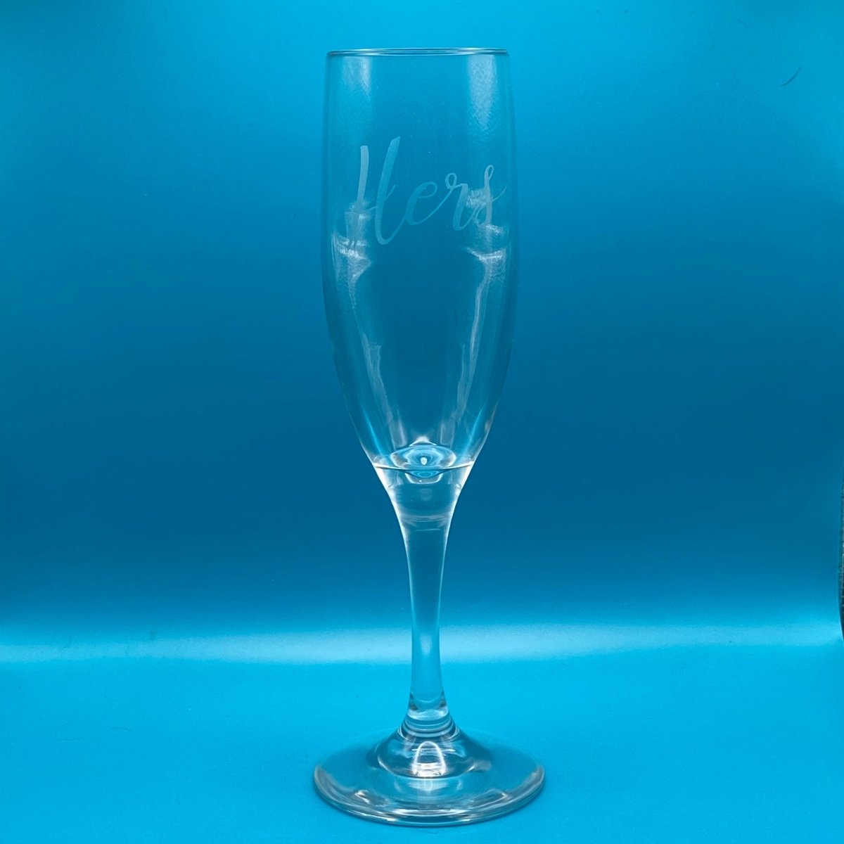 Pronoun Champagne Flute - Crosby Girls Crafts