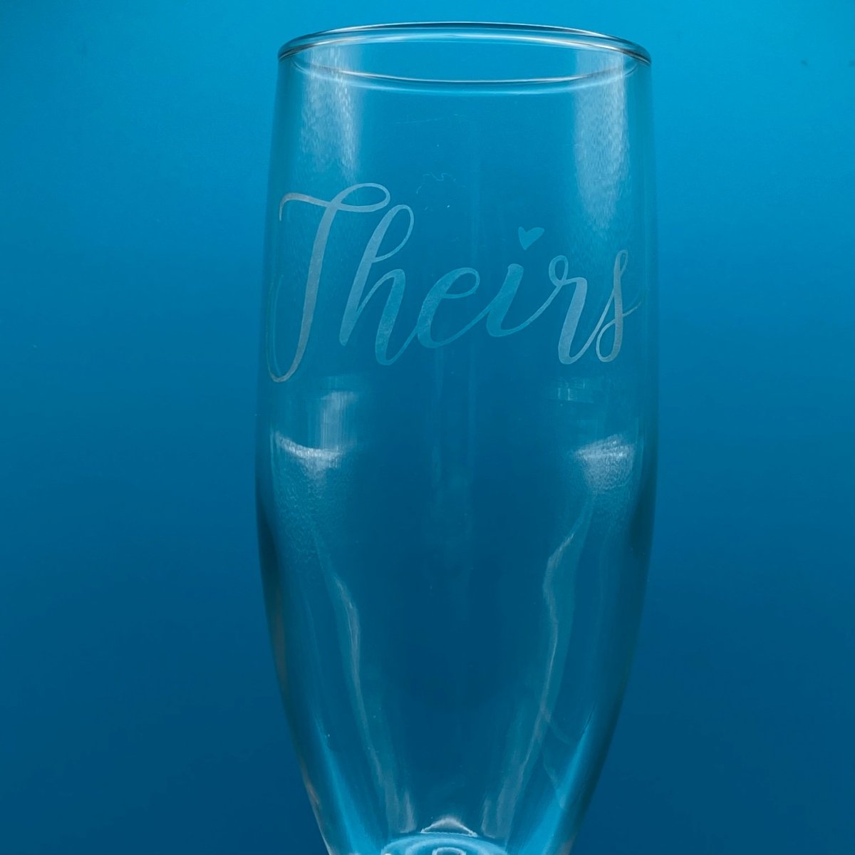 Pronoun Champagne Flute - Crosby Girls Crafts