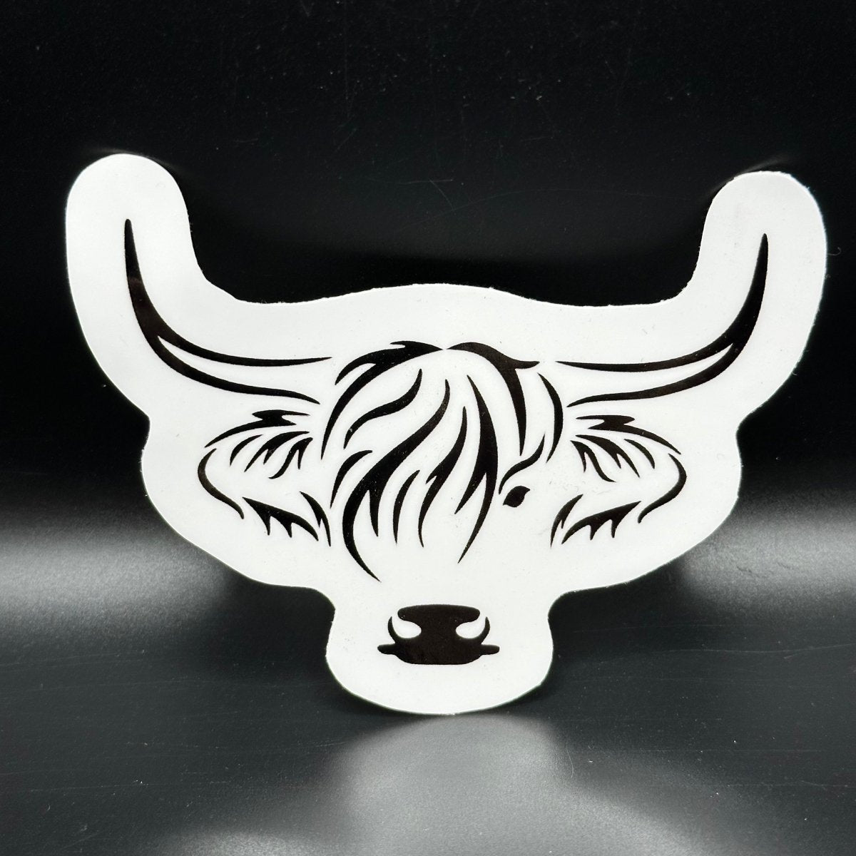Wispy Highland Coo Sticker - Crosby Girls Crafts