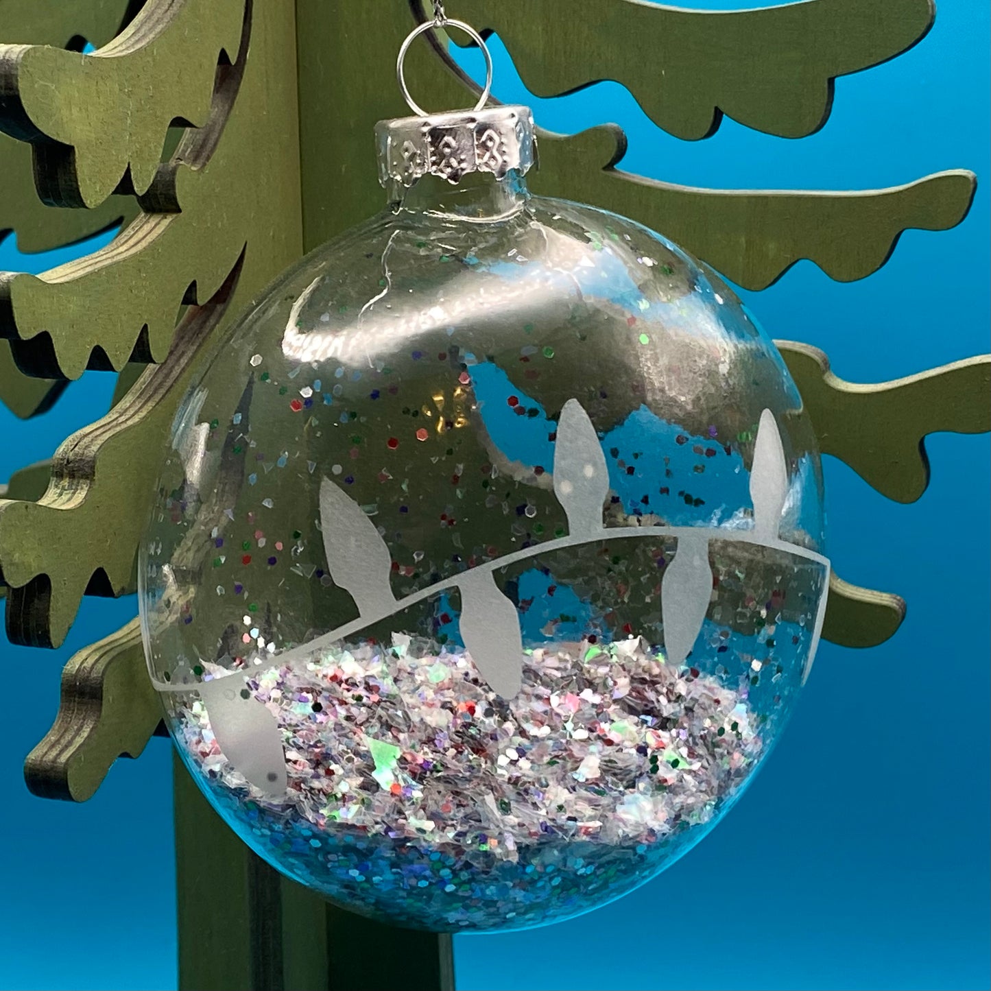 Christmas Ornament - 3" Glitter String of Lights