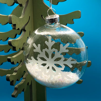 Christmas Ornament - 3" Large White Snowflake