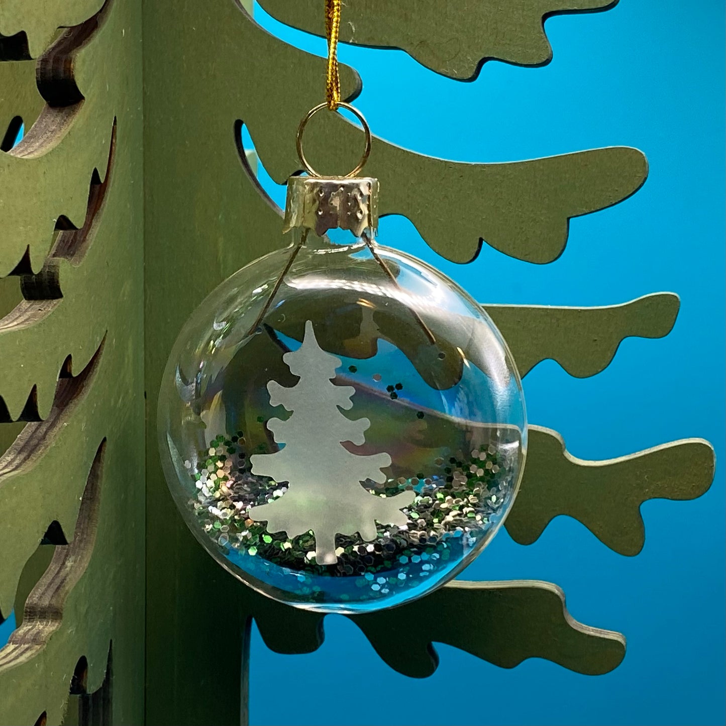 Christmas Ornament - 2" Glitter Tree