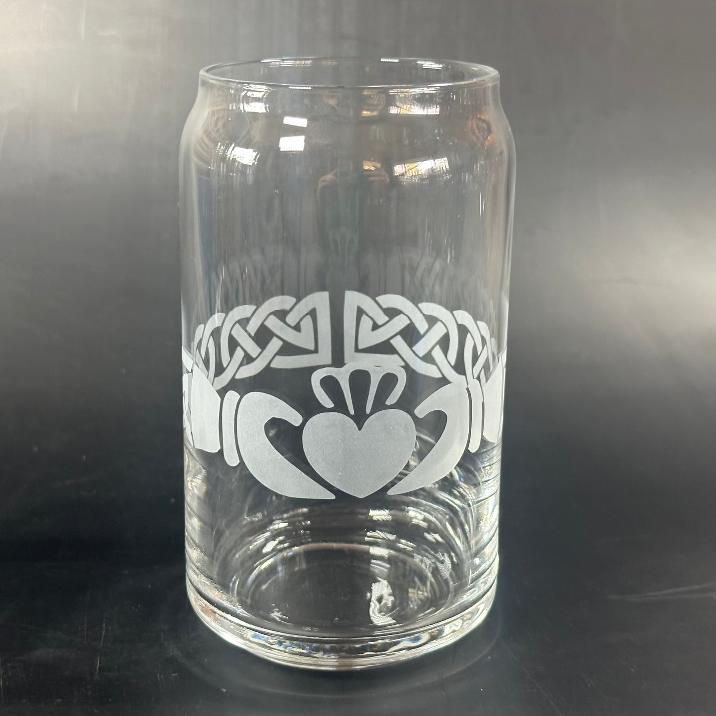 Claddagh Ring with a Square End Band