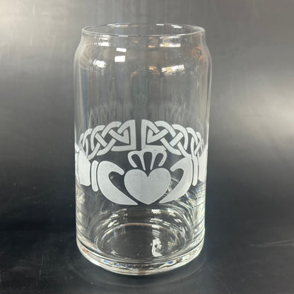 Claddagh Ring with a Square End Band