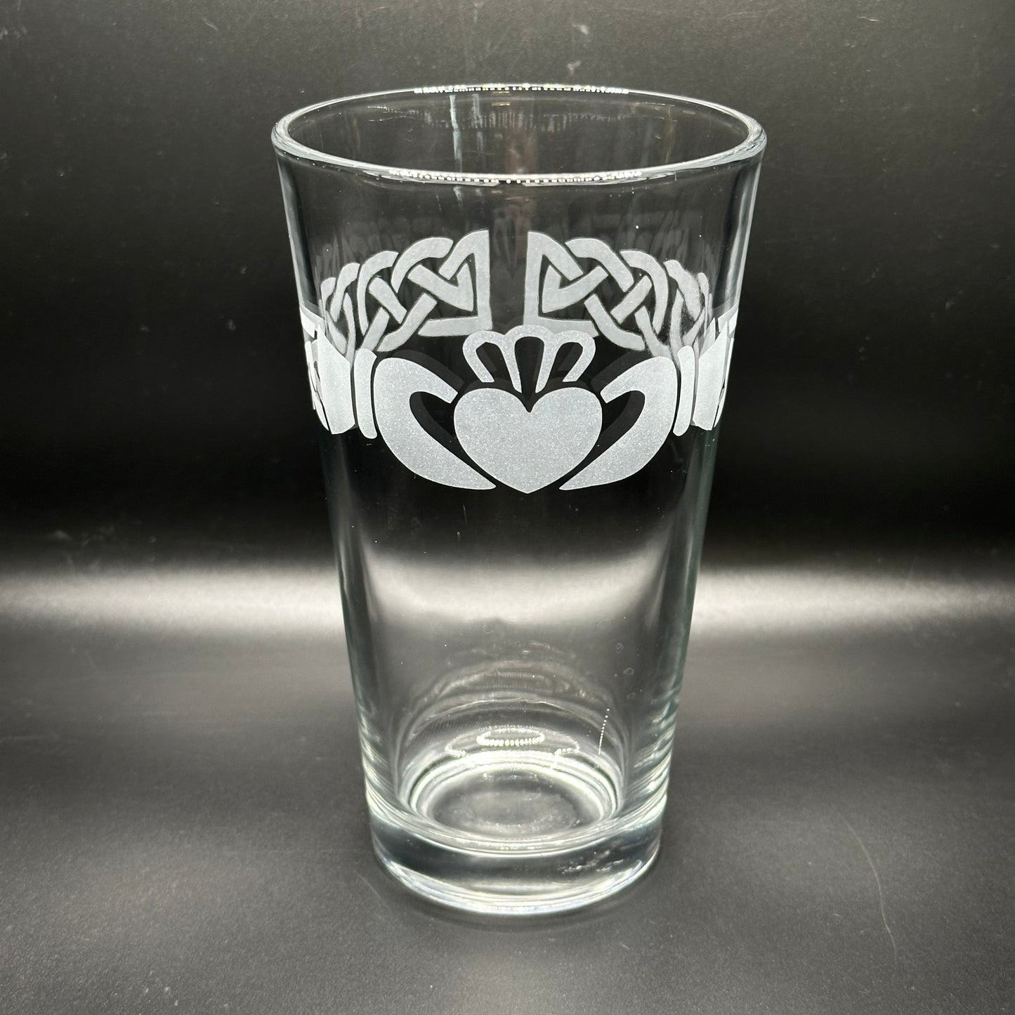 Claddagh Ring with a Square End Band