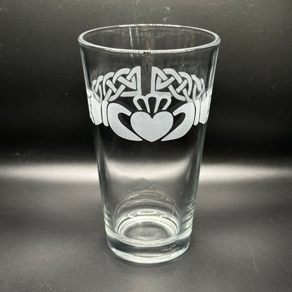 Claddagh Ring with a Square End Band