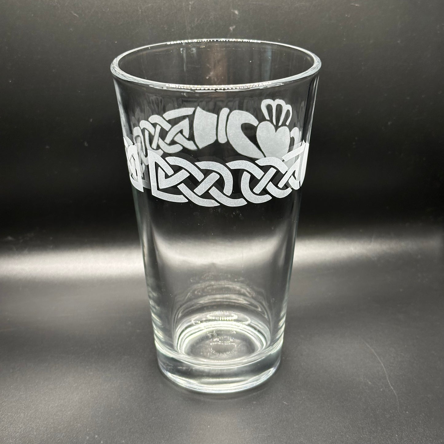 Claddagh Ring with a Square End Band