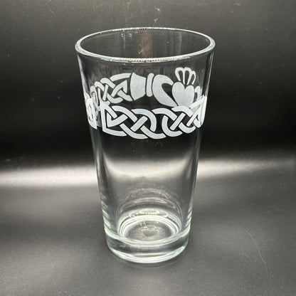 Claddagh Ring with a Square End Band