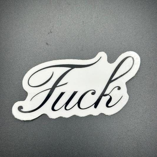 Cursive Fuck Sticker