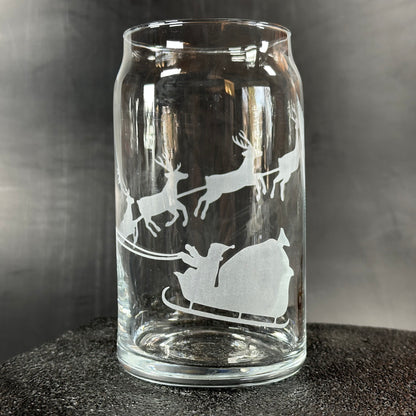 Santa's Sleigh, Gift Bag, & Reindeer