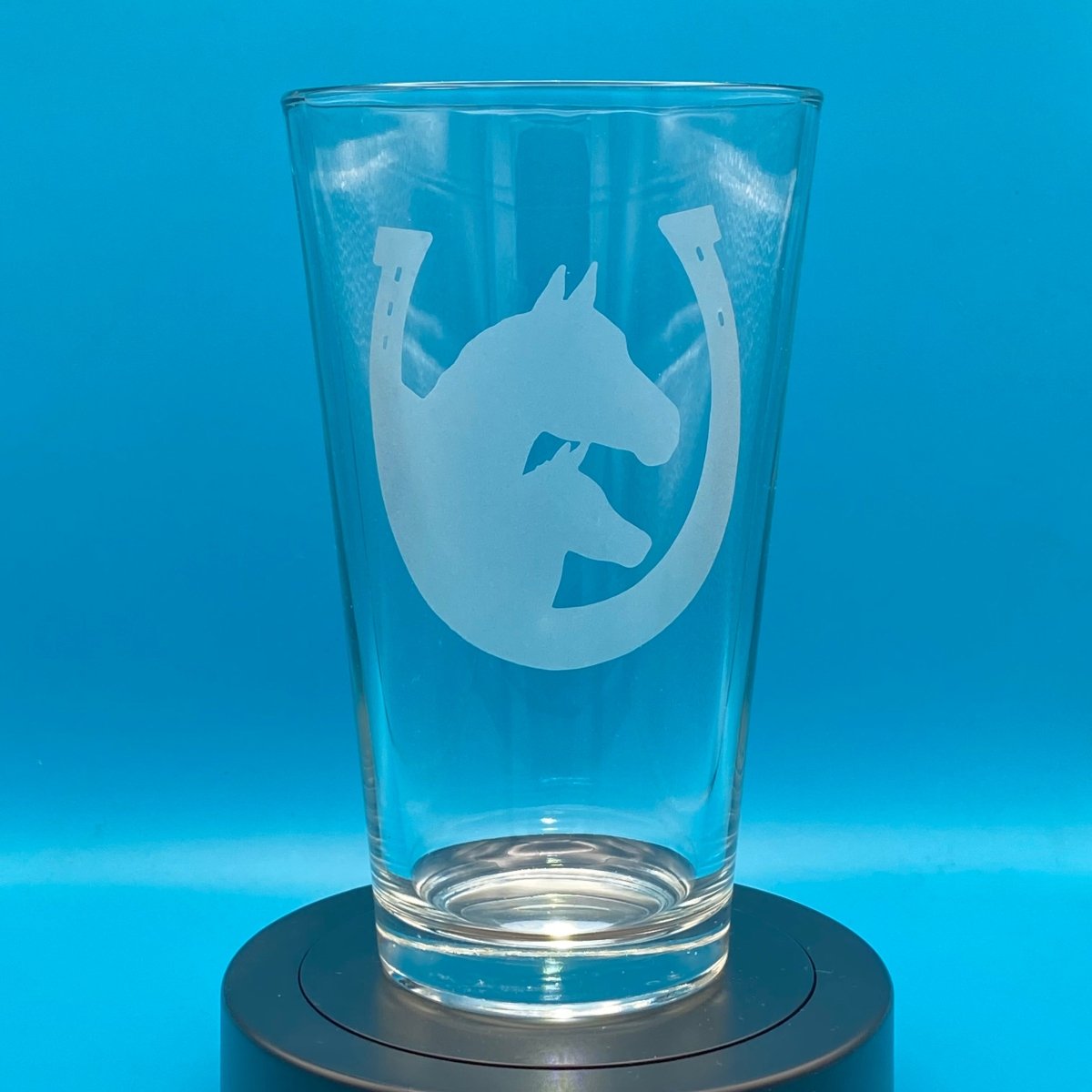 Animal Drinkware - Horseshoe and Horse Heads Design - Crosby Girls Crafts