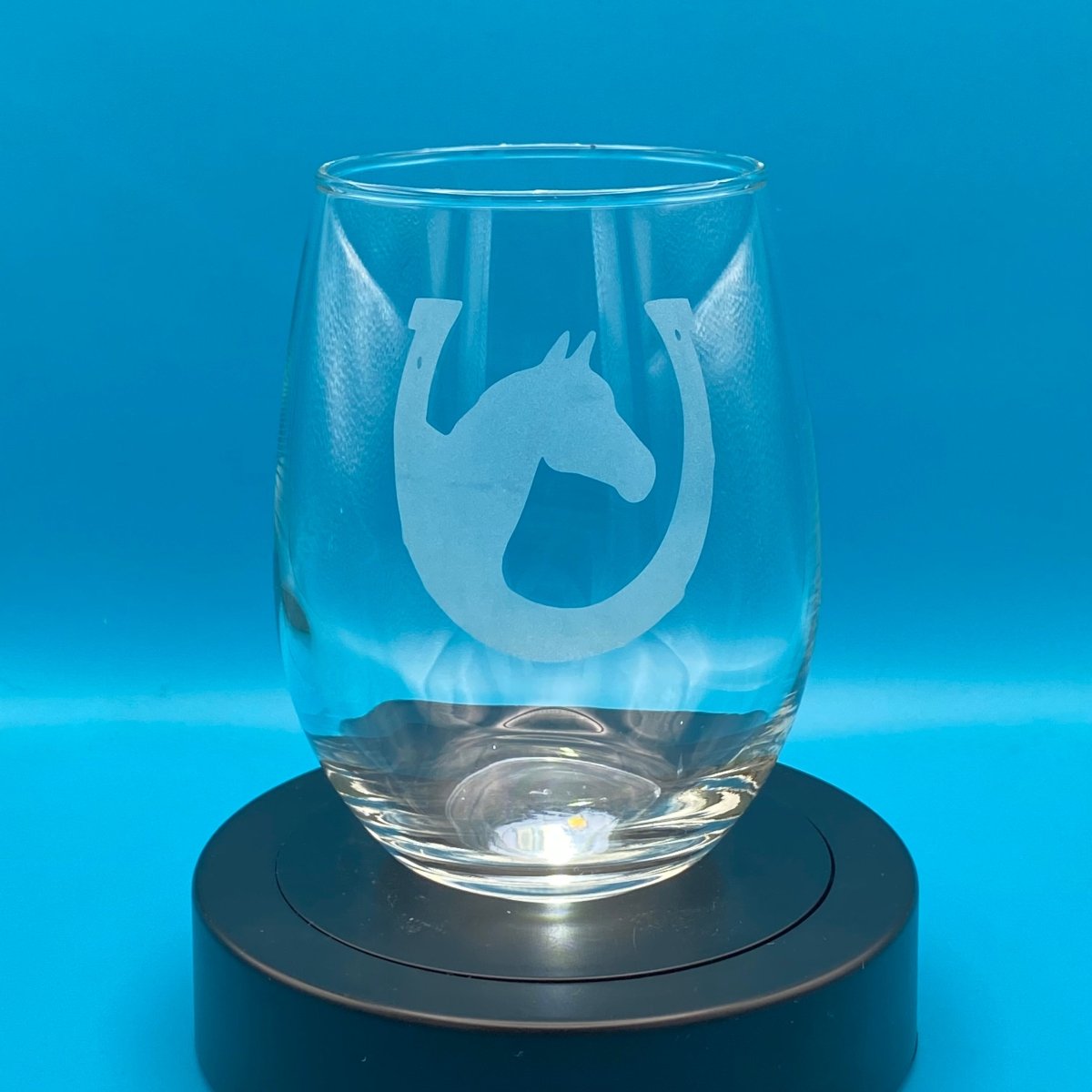 Animal Drinkware - Horseshoe and Profile Design - Crosby Girls Crafts