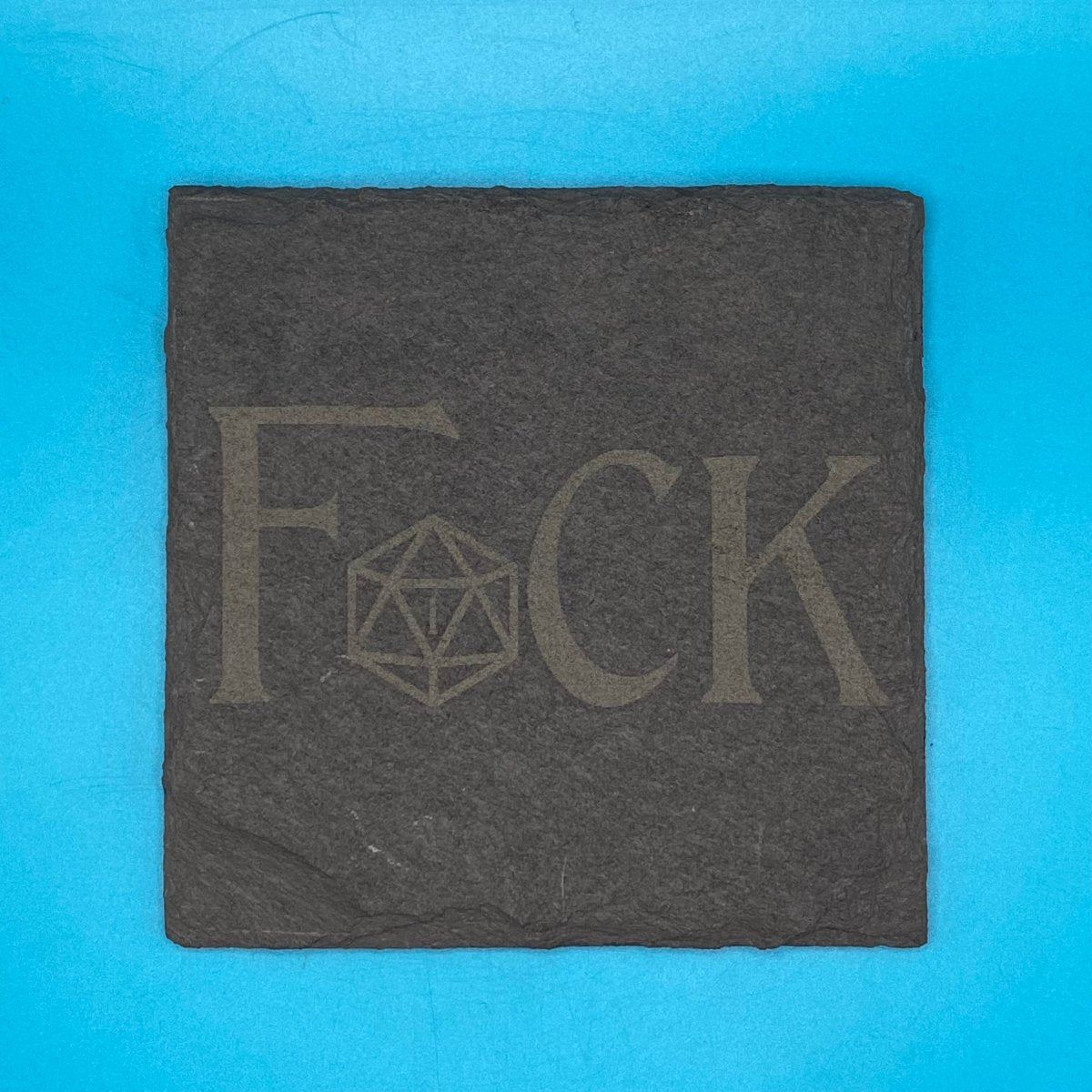 Fuck Critical Fail Slate Coaster - Crosby Girls Crafts