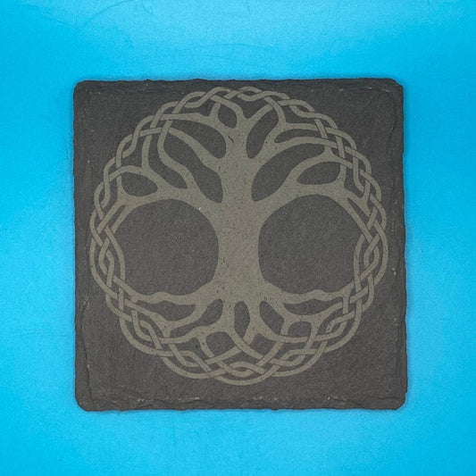 Full Tree of Life Slate Coaster - Crosby Girls Crafts