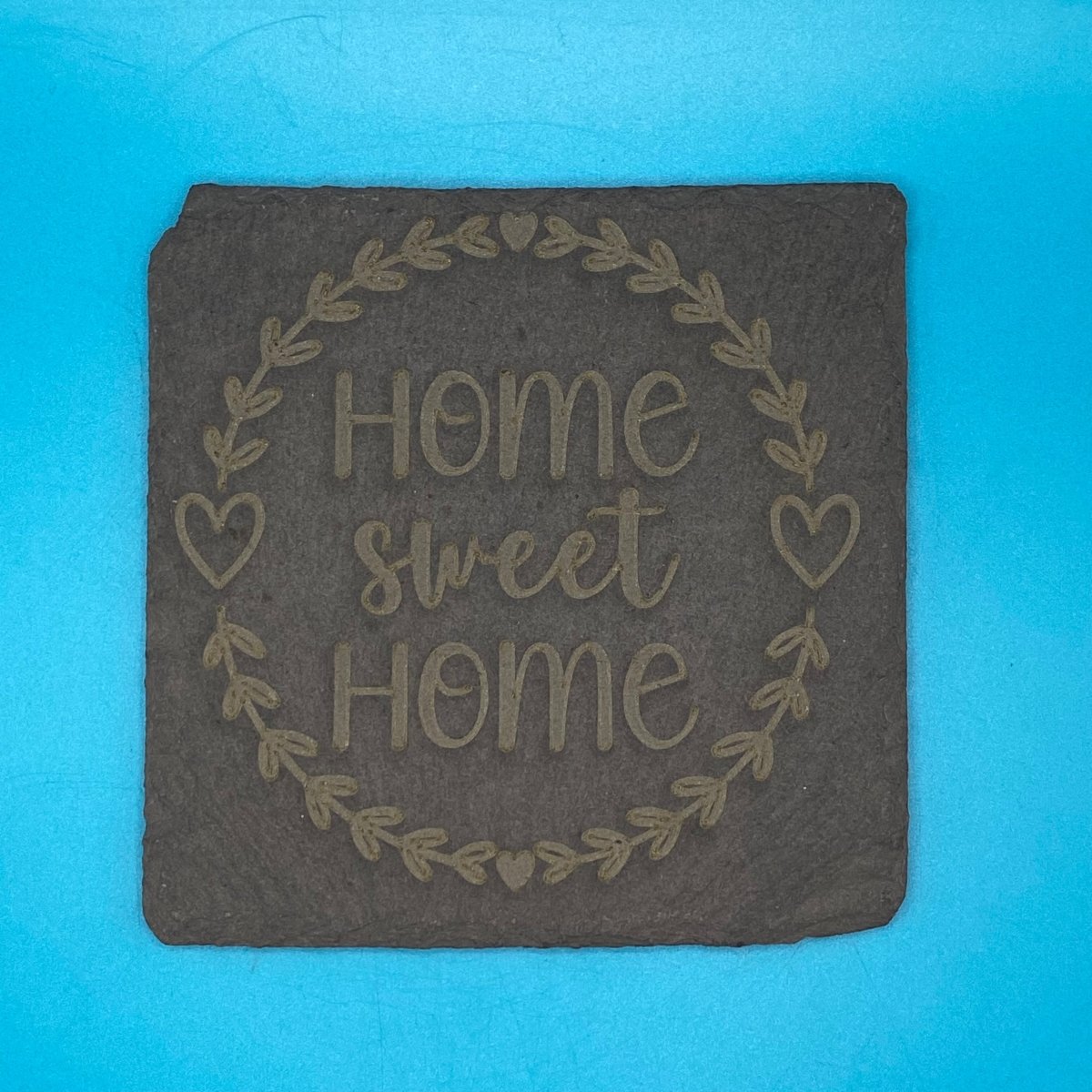 Home Sweet Home Slate Coaster - Crosby Girls Crafts