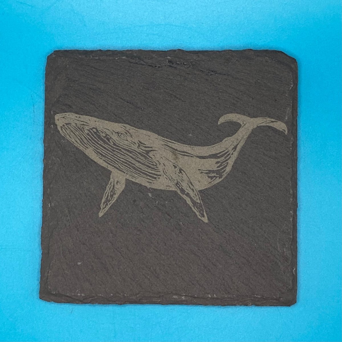 Humpback Whale Slate Coaster - Crosby Girls Crafts