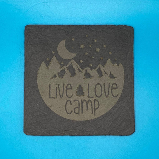 Live Love Camp Slate Coaster - Crosby Girls Crafts