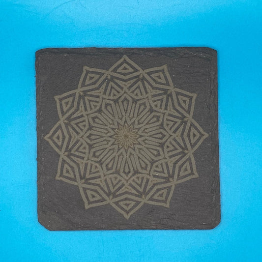 Mandala Slate Coaster - Crosby Girls Crafts