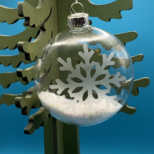 Christmas Ornament - 3" Large White Snowflake