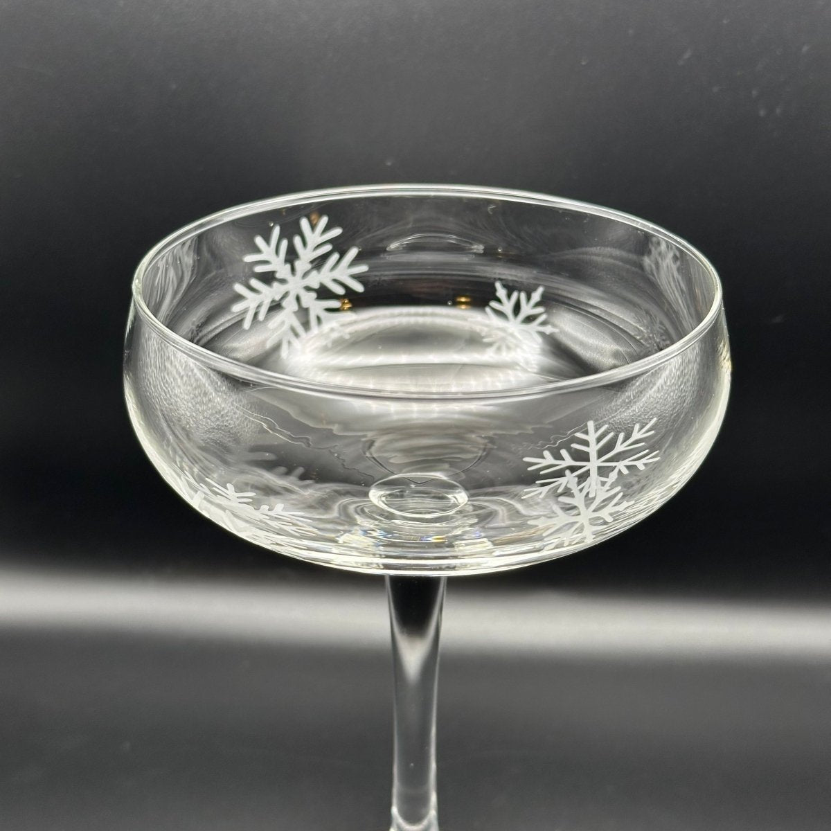 Snowflake Champagne Coupe - Crosby Girls Crafts