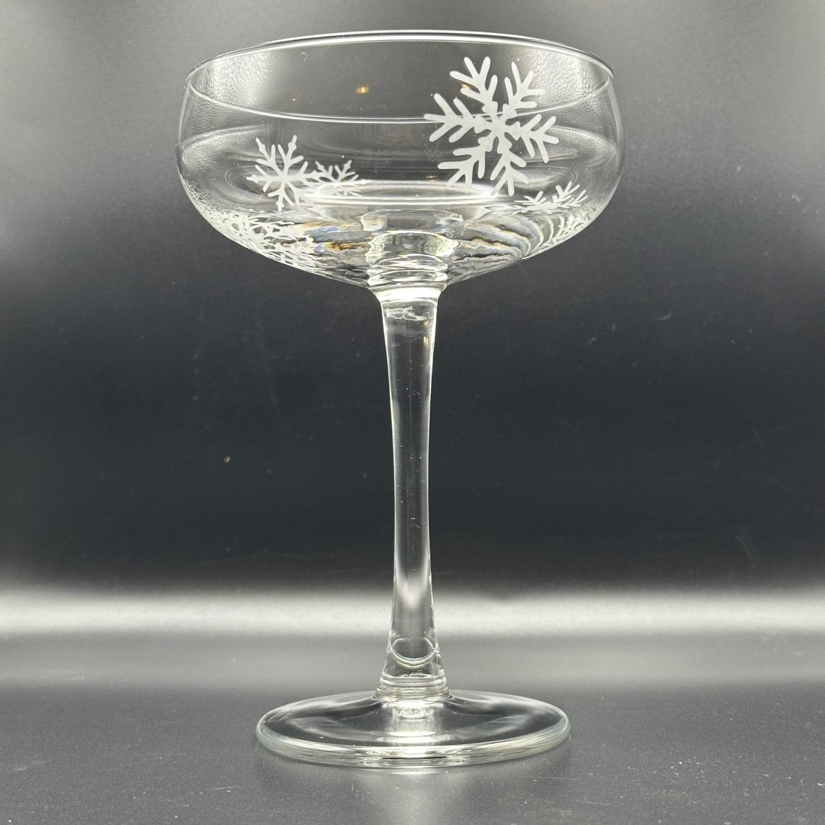 Snowflake Champagne Coupe - Crosby Girls Crafts