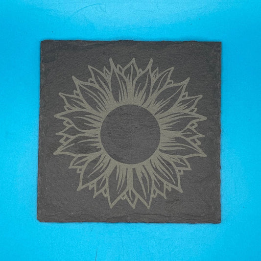 Sunflower Slate Coaster - Crosby Girls Crafts