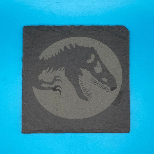 T - Rex Spotlight Slate Coaster - Crosby Girls Crafts