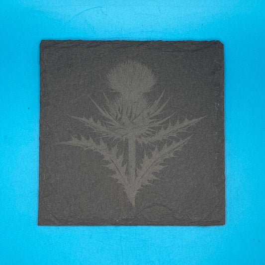 Thistle Slate Coaster - Crosby Girls Crafts