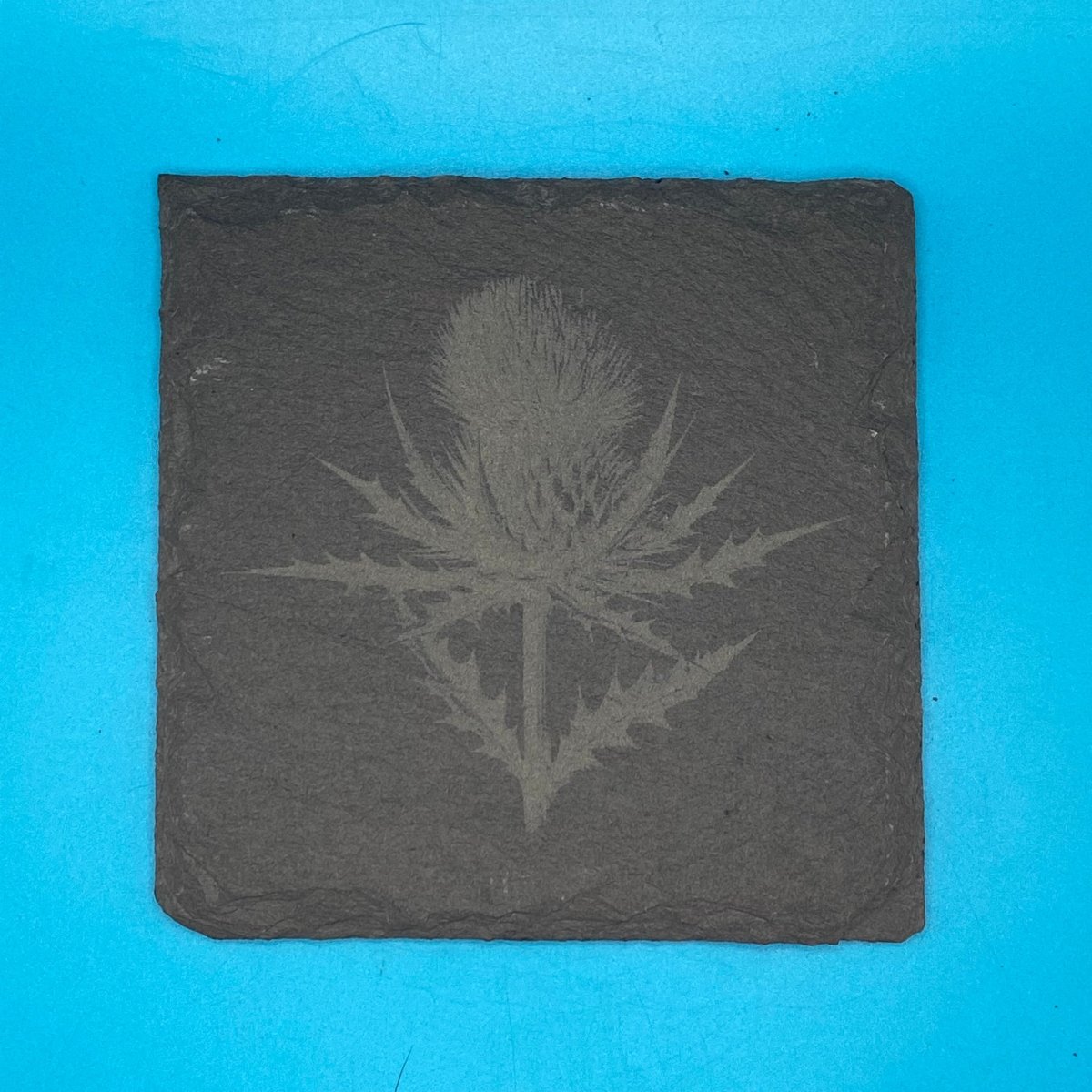 Thistle Slate Coaster - Crosby Girls Crafts